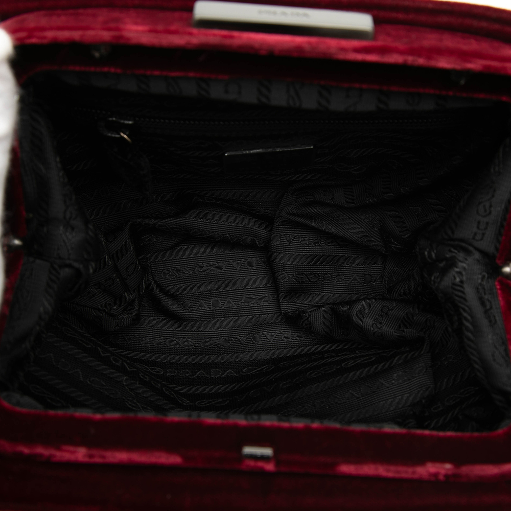 Pre-Loved Prada Velvet Frame Clasp Shoulder Bag - Picture 4 of 6